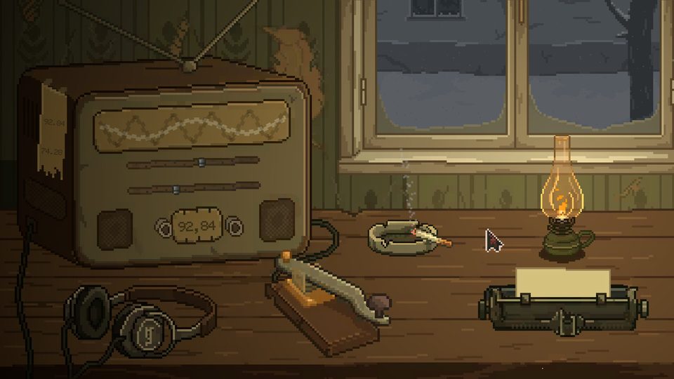 Coldline: Disconnect — radio and Morse key at night